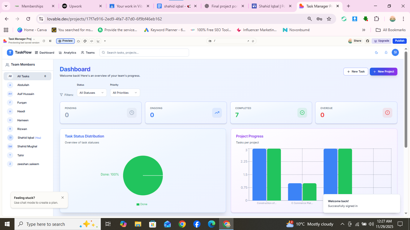 Task Manager AI Agent Screenshot